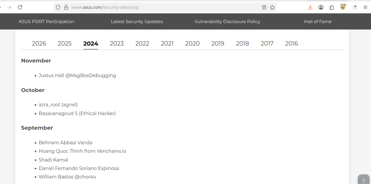 WHO Cybersecurity Recognition