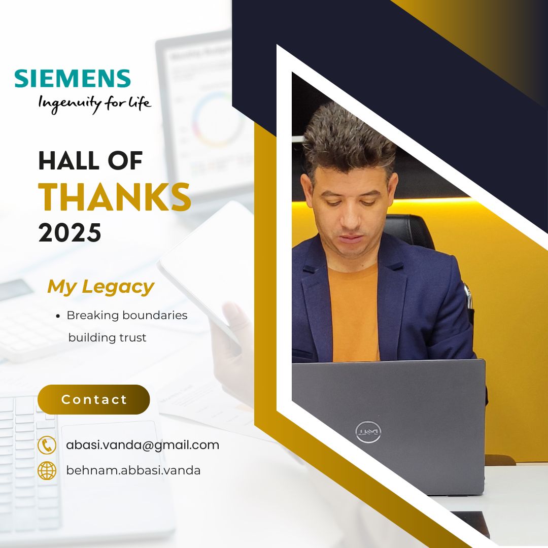 حضور در تالار تقدیر شرکت زیمنس (Siemens Hall of Thanks) در سال های 2024 و 2025