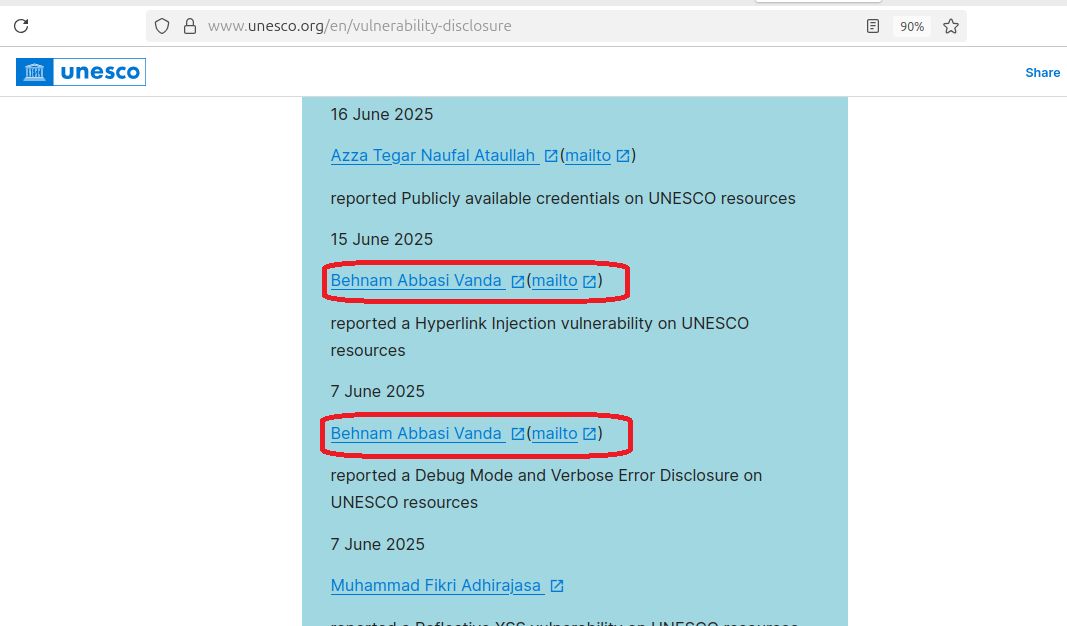 UNESCO Cybersecurity Recognition